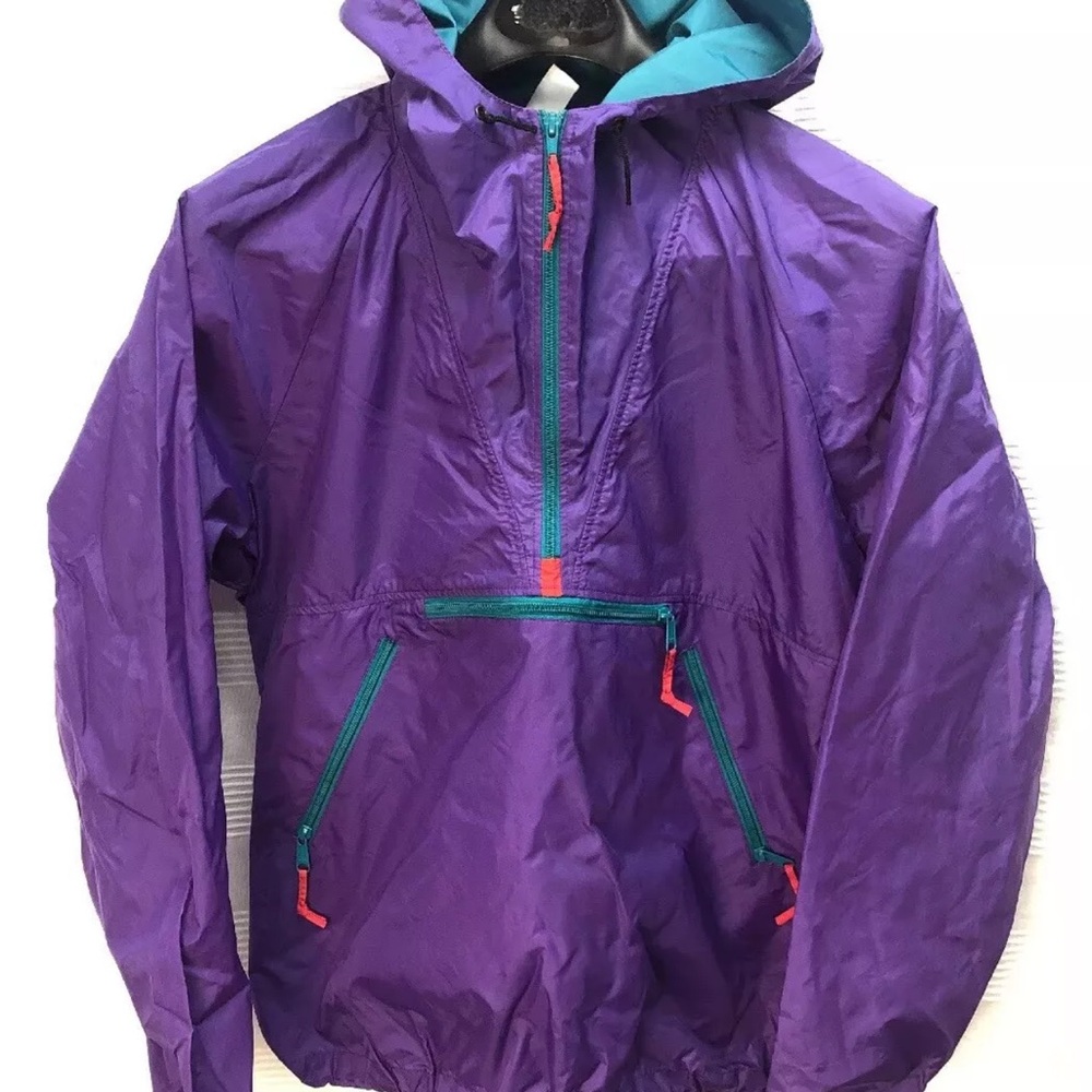 Vintage Sierra Designs Packable PullOver Windbreaker Anorak Jacket Purple Lg-XL